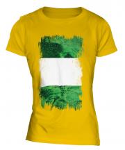 Nigeria Grunge Flag Ladies T-Shirt
