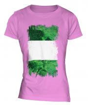 Nigeria Grunge Flag Ladies T-Shirt
