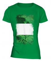 Nigeria Grunge Flag Ladies T-Shirt