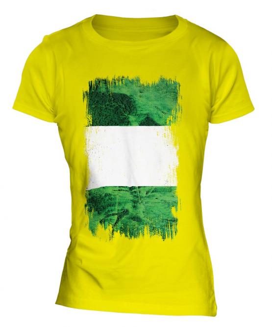 Nigeria Grunge Flag Ladies T-Shirt