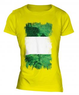 Nigeria Grunge Flag Ladies T-Shirt