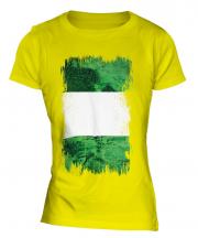 Nigeria Grunge Flag Ladies T-Shirt