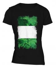 Nigeria Grunge Flag Ladies T-Shirt