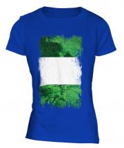 Nigeria Grunge Flag Ladies T-Shirt