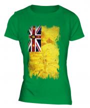 Niue Grunge Flag Ladies T-Shirt