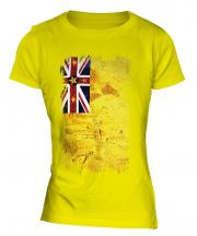 Niue Grunge Flag Ladies T-Shirt