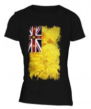 Niue Grunge Flag Ladies T-Shirt