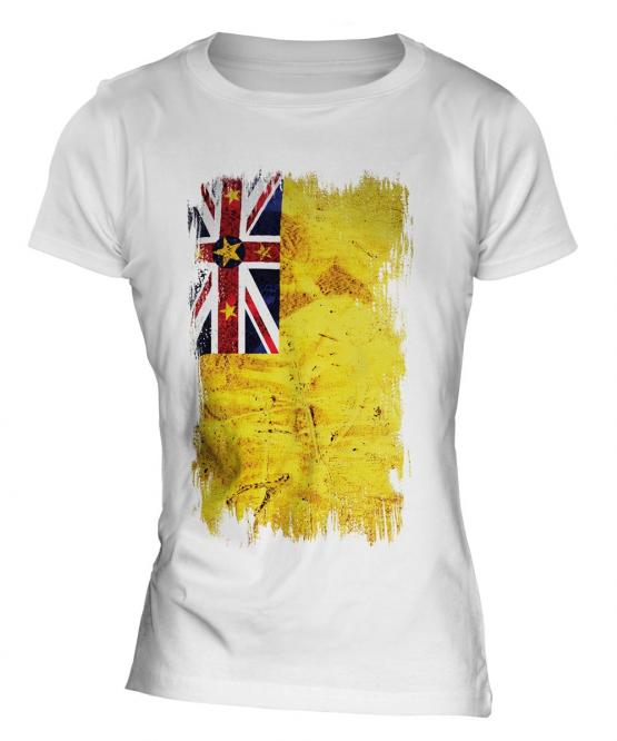 Niue Grunge Flag Ladies T-Shirt