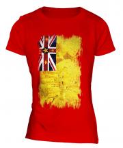 Niue Grunge Flag Ladies T-Shirt