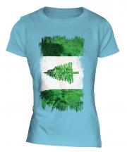 Norfolk Island Grunge Flag Ladies T-Shirt