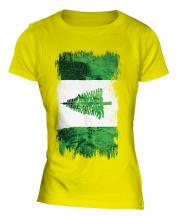 Norfolk Island Grunge Flag Ladies T-Shirt