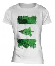 Norfolk Island Grunge Flag Ladies T-Shirt