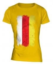 North Ossetia Grunge Flag Ladies T-Shirt