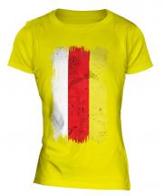 North Ossetia Grunge Flag Ladies T-Shirt