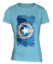 Northern Mariana Islands Grunge Flag Ladies T-Shirt