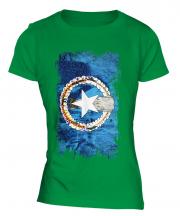 Northern Mariana Islands Grunge Flag Ladies T-Shirt