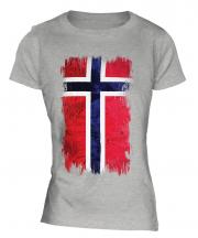 Norway Grunge Flag Ladies T-Shirt
