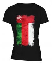 Oman Grunge Flag Ladies T-Shirt