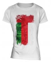 Oman Grunge Flag Ladies T-Shirt