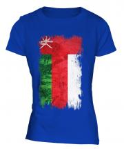 Oman Grunge Flag Ladies T-Shirt