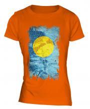 Palau Grunge Flag Ladies T-Shirt