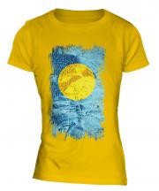 Palau Grunge Flag Ladies T-Shirt