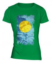 Palau Grunge Flag Ladies T-Shirt