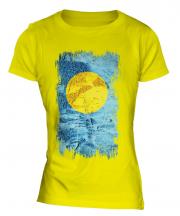 Palau Grunge Flag Ladies T-Shirt