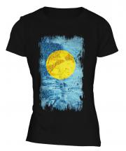 Palau Grunge Flag Ladies T-Shirt