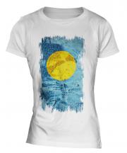 Palau Grunge Flag Ladies T-Shirt