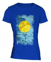 Palau Grunge Flag Ladies T-Shirt