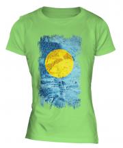 Palau Grunge Flag Ladies T-Shirt