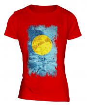 Palau Grunge Flag Ladies T-Shirt