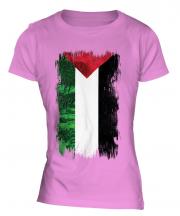 Palestine Grunge Flag Ladies T-Shirt
