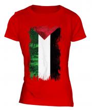 Palestine Grunge Flag Ladies T-Shirt