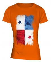Panama Grunge Flag Ladies T-Shirt