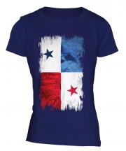 Panama Grunge Flag Ladies T-Shirt