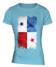 Panama Grunge Flag Ladies T-Shirt