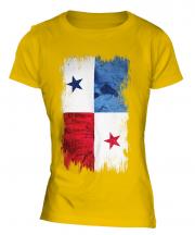 Panama Grunge Flag Ladies T-Shirt