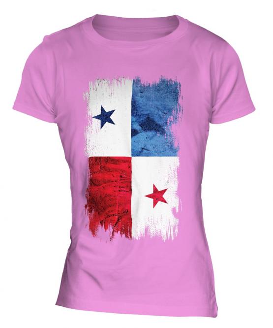 Panama Grunge Flag Ladies T-Shirt