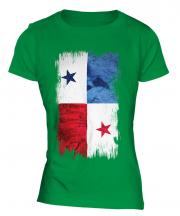 Panama Grunge Flag Ladies T-Shirt