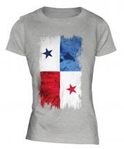 Panama Grunge Flag Ladies T-Shirt