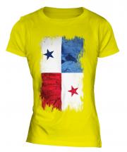 Panama Grunge Flag Ladies T-Shirt