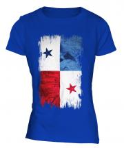 Panama Grunge Flag Ladies T-Shirt