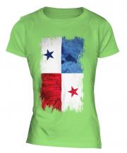 Panama Grunge Flag Ladies T-Shirt