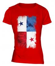 Panama Grunge Flag Ladies T-Shirt
