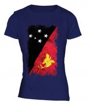 Papua New Guinea Grunge Flag Ladies T-Shirt