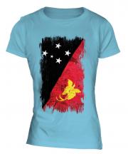 Papua New Guinea Grunge Flag Ladies T-Shirt