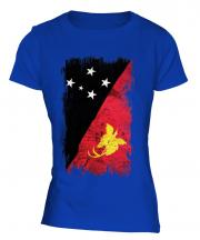 Papua New Guinea Grunge Flag Ladies T-Shirt