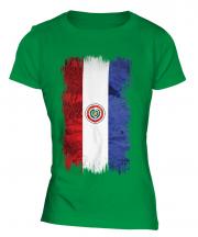 Paraguay Grunge Flag Ladies T-Shirt
